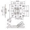 Do It Y ourself DIY PARTNER 3-piece Murakoshi Center Hinge,
