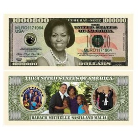 American Art Classics Pack of 5 - Michelle Obama - First Lady - First Family Million Dollar Bill