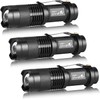 ULTRAFIRE 3 Pack Mini LED Torch Single Mode Zoomable Small