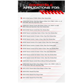 R1 Concepts Rear Brake Rotors For 2011-2014 Lexus CT200h, 2009-2010 Pontiac Vibe, 2009-2022 Toyota Corolla, 2009-2013 Toyota Matrix| Blank Disc Brake Rotors| Brakes and Rotors Brakes and Rotors