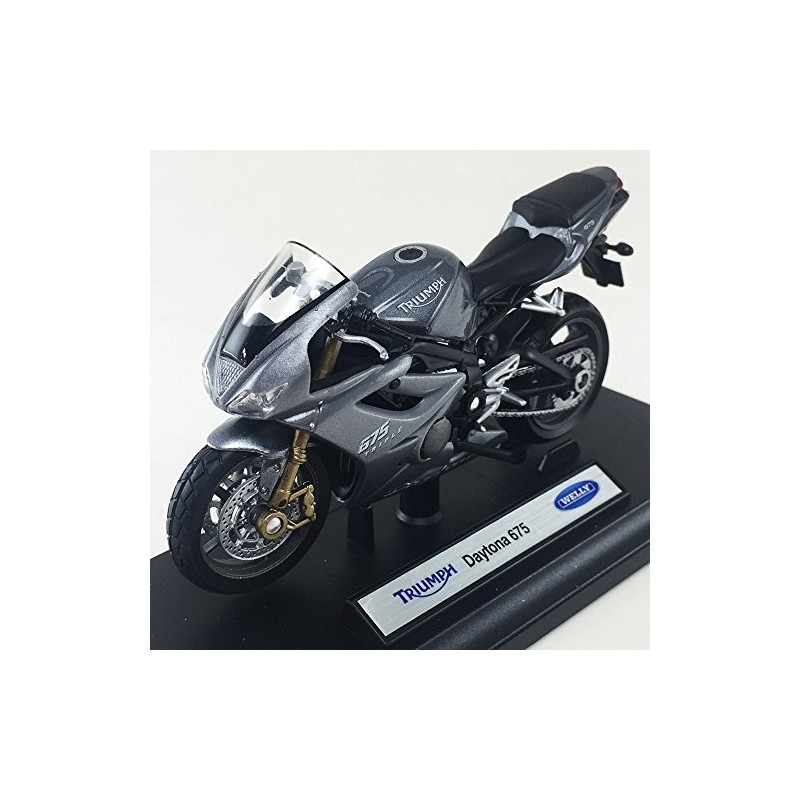 Welly DieCast Modell Motorrad Triumph Daytona 675 grau Motorradmodell 1:18