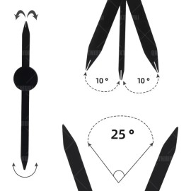 Regla Aurea Compas Giratorio Para Diseño Cejas