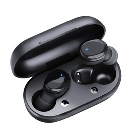 Temdan Wireless Earbuds in-Ear Headphones Bluetooth 5.3 with Built-in Mics Deep Bass Clear Call Ultralight Headsets Up to 10H Play Time for Studying Workout Gaming