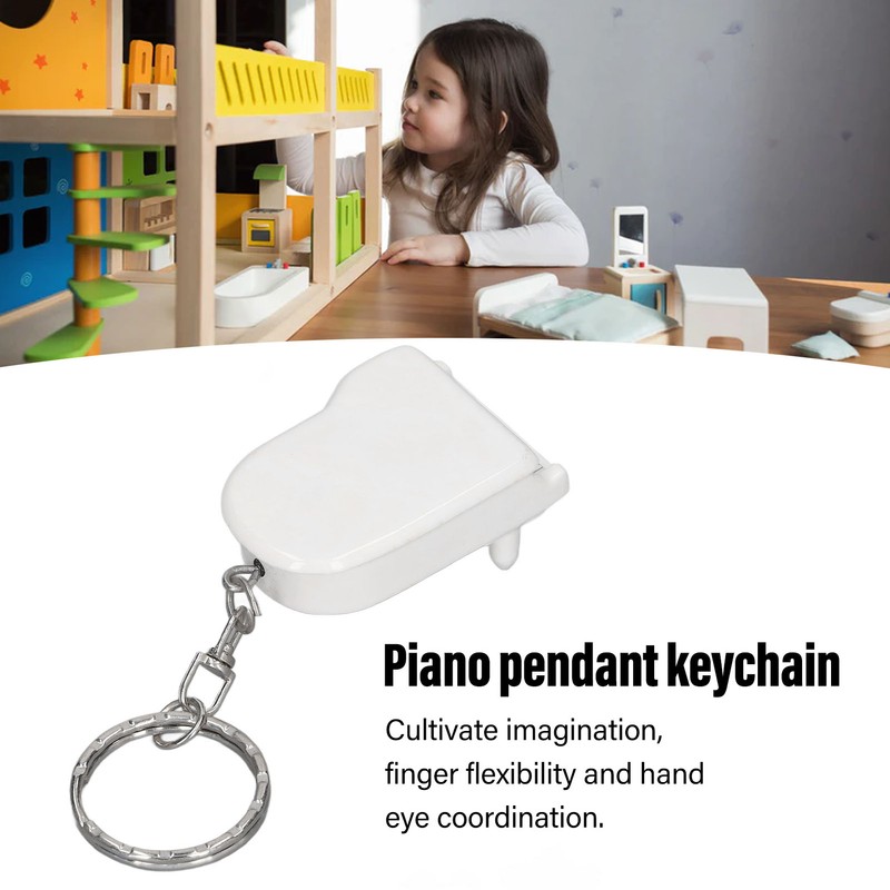 Mini Piano Pendant Keychain Micro Decoration Simulation Piano Key Chain