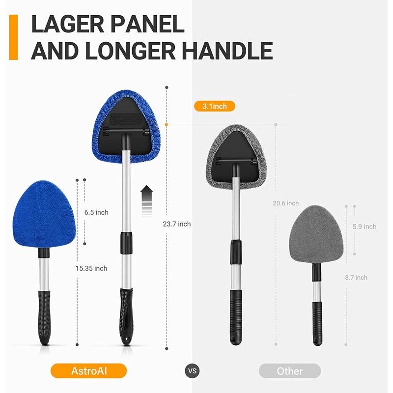 AstroAI Car Windshield Cleaner Tool, Inside with 4 Reusable and