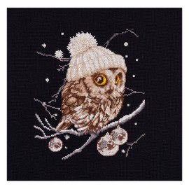 Thea Gouverneur Whoo.Whoo. It's Winter (16 Count) Cross Stitch Kit 12"X12"