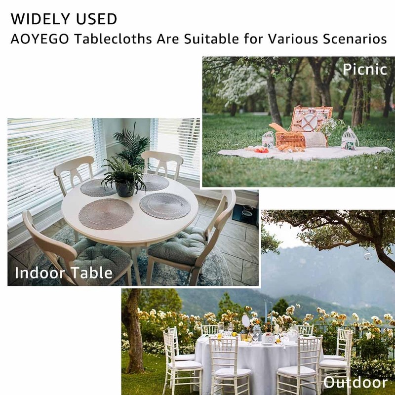 AOYEGO Compass Round Tablecloth 60 Inch Pointer Direction Nautical Adventure