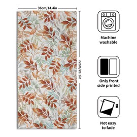 Juego de 2 toallas de mano de hojas de otoño para baño, color naranja quemado, colorido, cosecha de otoño, día de Acción de Gracias, día festivo, toalla de baño decorativa, suave y absorbente para el