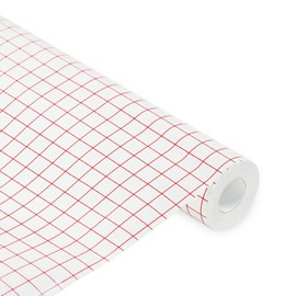 Gvolatee Transfer Film Plotter for Vinyl with Red Alignment Grid, Strong Transfer Film for Decals, Signs, Windows, Car Stickers, Plotter Film for Party Decoration, 30.5 cm x 1000 cm
