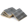Thirstystone Natural Gray Marble 4 Pack Coasters with Gold Edge