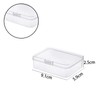 Leliafleury 9.1x5.9x2.5cm Transparent Plastic Organizer, 5Pcs Empty Mini Rectangular Storage
