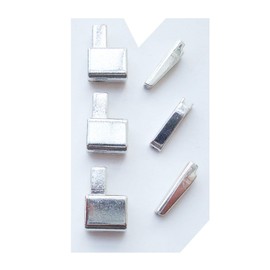 3 Sets #12 Metal Zipper Retainer Box and Insertion Pin,Zipper Bottom Stopper Sliders Repair Kit,Replace Broken Separating Zippers Kit (Silver)