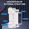 DIN Rail 18 mm Voltage Current HZ Meter AC 80-500V