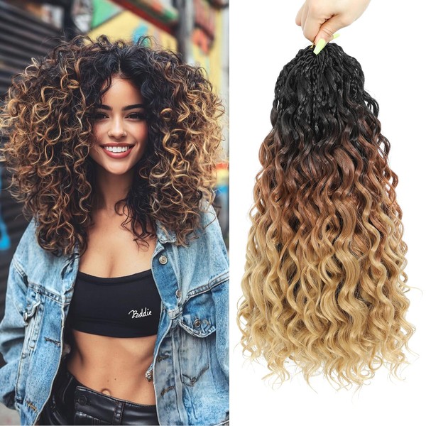 Auxemuen 8 Packs Pre Looped Ocean Wave Crochet Hair 14