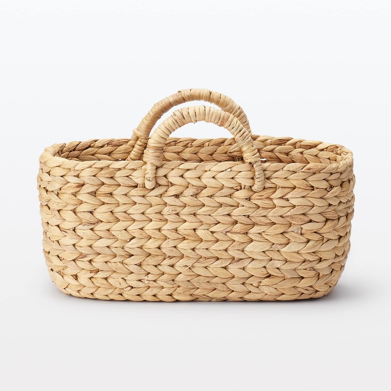Mujin Ryohin Handled Oval Basket Small 37 x 18.5 x