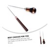 COHEALI 2pcs Perforating Leather Awls with Gourd Wooden Handle for