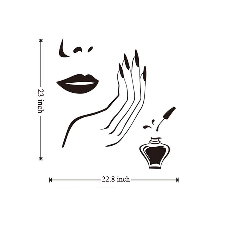 ADECALS Nail Wall Decal Removeable Quote Vinyl Wall Art Stickers