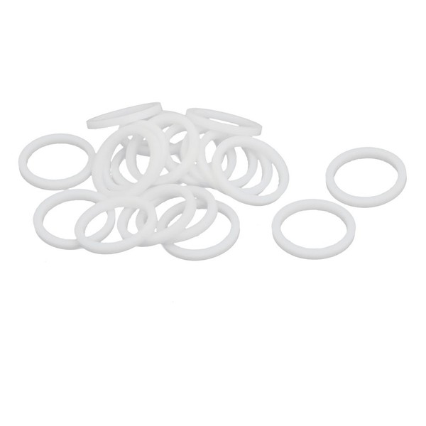 sourcingmap PTFE Flat Washers 20mm OD 16mm ID 2mm Thickness