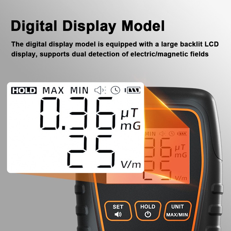 Handheld EMF Tester Portable Electromagnetic Radiation Detector Electromagnetic Radiation Intensity