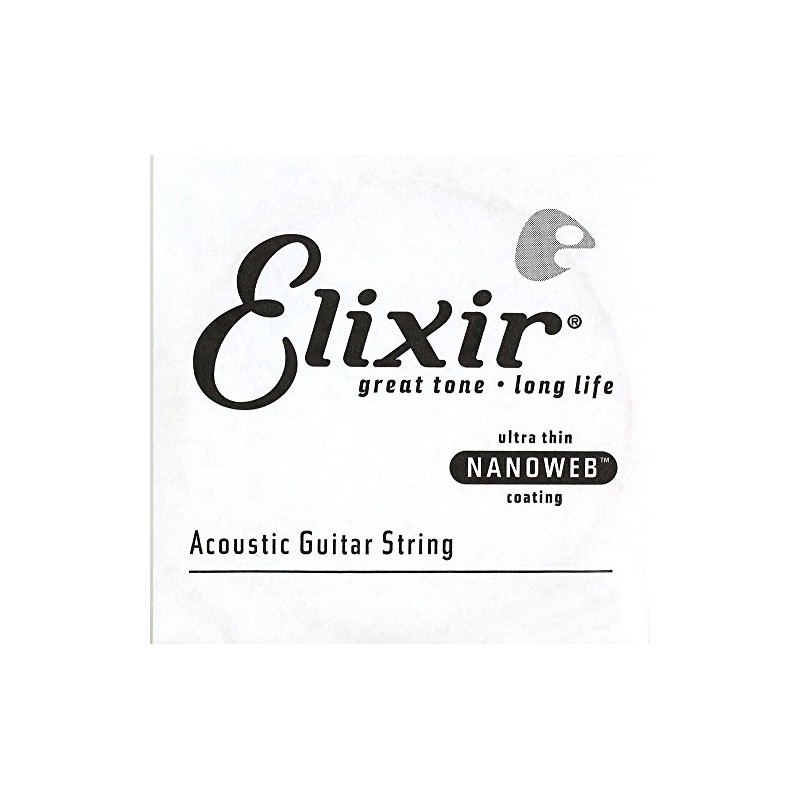 Elixir Strings Acoustic Phosphor Bronze Guitar String NANOWEB Coating, .024