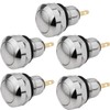 CLDIY Metal Momentary Push Button Switch Waterproof Silver Point 8