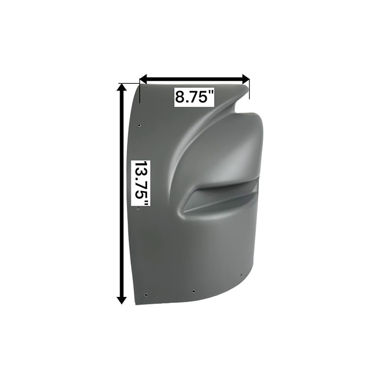 Box Truck Corner Cap LH Roadside, 13.75 x 8.75 inches,