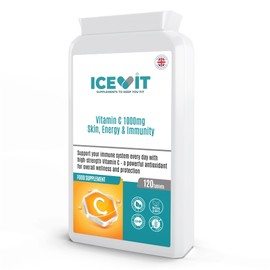 Vitamin C 1000mg – 120 Tablets | High Strength Immune Support | Antioxidant Protection | Vegan & Vegetarian Friendly | Made in UK | Food Supplement