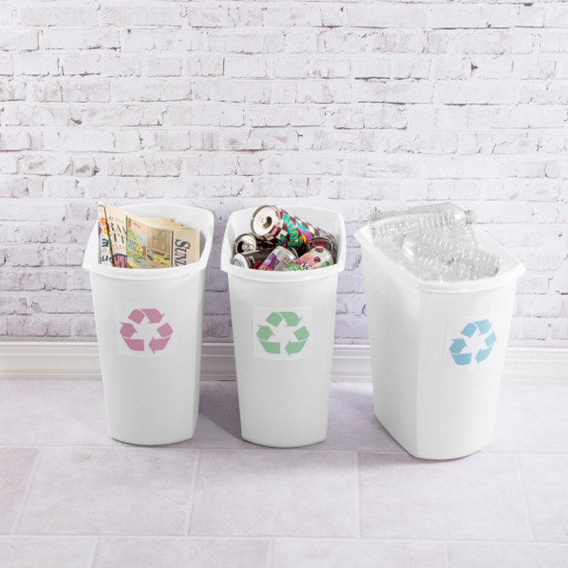 Sterilite 5.5 Gallon Rectangular Wastebasket, Open-top, Medium Sized Trash Can