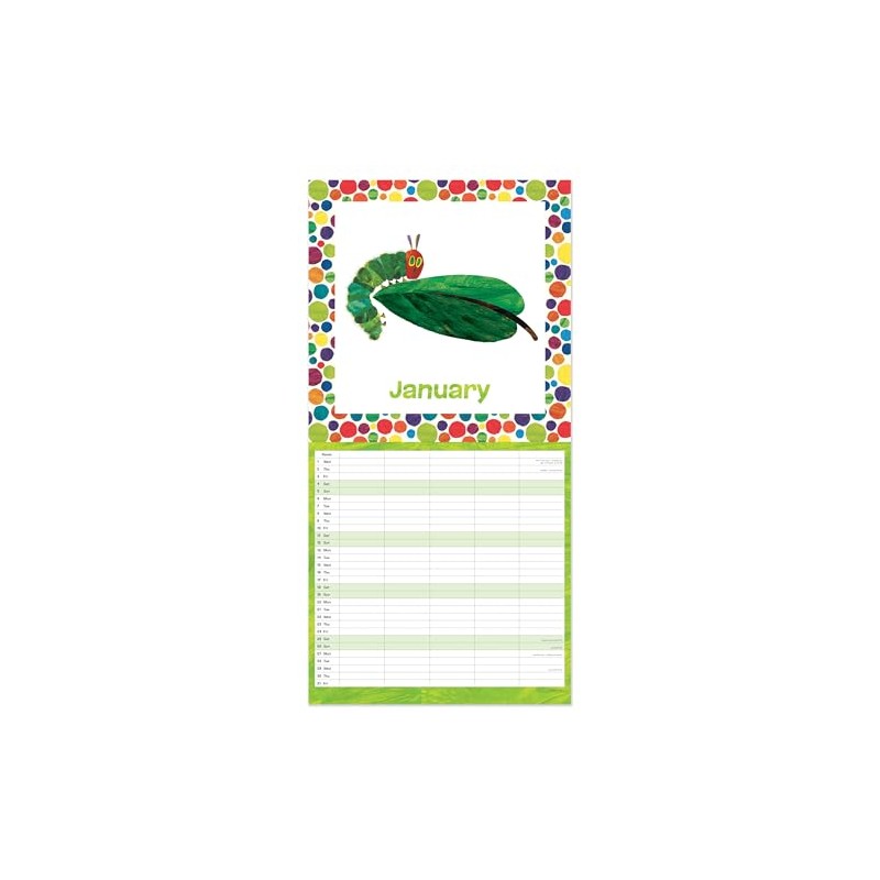 2025 Very Hungry Caterpillar Square Family Calendar