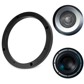 QWORK 6.5 inch Car Door Speaker Mounting Ring Spacer Adapter - ABS Plastic, 2 Pairs Universal 0.59 inch Depth Extender, Easy Installation, Suitable for DIY Audio Projects