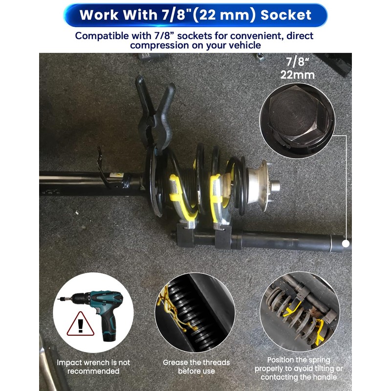 ATPEAM Macpherson Strut Spring Compressor Kit Universal Interchangeable Fork Coil