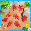 50 Pcs Soft Lobster Models, Crawfish Decoration for Summer Beach