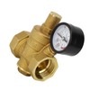 DN25 Brass Adjustable Water Pressure Reducing Regulator Reducer Gauge Meter