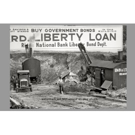 Steam Shovel Construction Crew PHOTO 1918 Excavator Work Site Washington DC