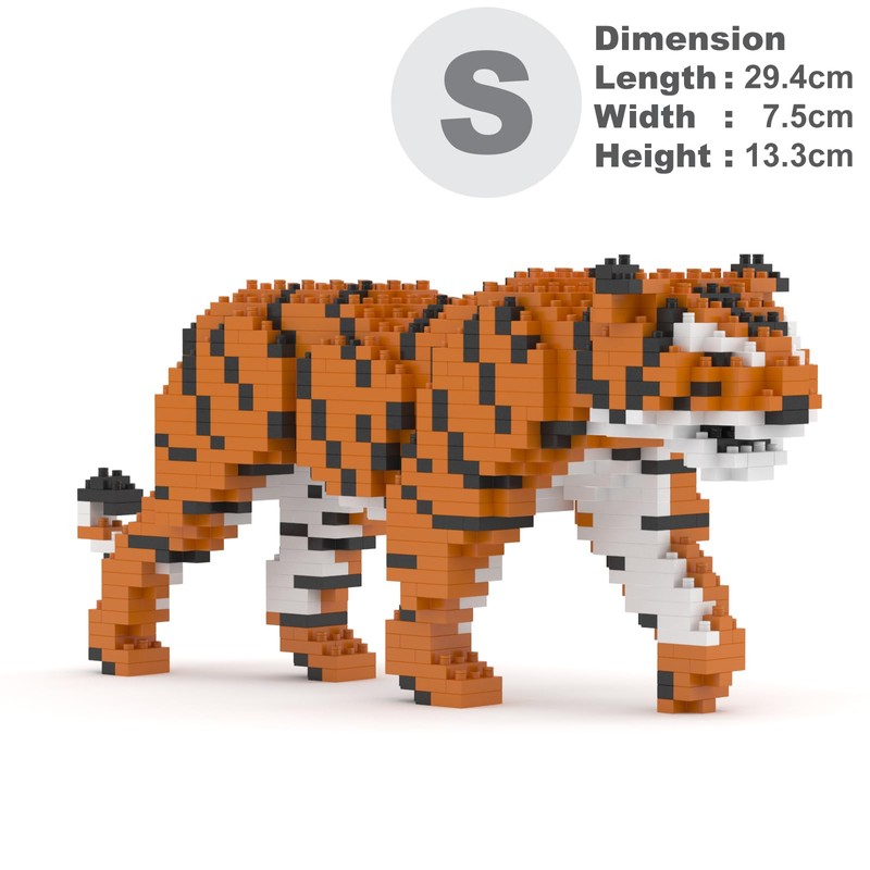 JEKCA Tiger 01S Building Blocks, Building Block Sculptures, Collectable Set,