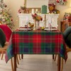 Romanstile Christmas Rectangle Green Plaid Tablecloth - 60 x 84