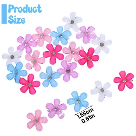 Pack of 20 mini flower hair accessories, wedding hair clips, girls, coloured hair clips, cute hair accessories for weddings, brides, girls and women