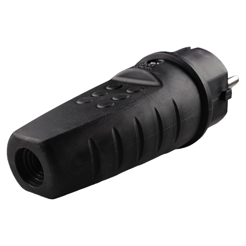 Rubber Power Plug 230 V, 16 A, IP44, Waterproof Plug,