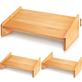 Foot Rest for Under Desk at Work Under Desk Footrest Wooden Foot Stool Under Desk Slanted Desk Foot Rest Ergonomic Adjustable Office Footrests Nursing Foot Stool for Office Home (Low, Light Brown)