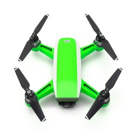 WRAPGRADE MONO Skin Seal for DJI Spark Unit A Top Stripe Arm (NEON GREEN/Neon Green Fluorescent Satin)