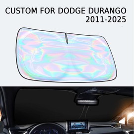 Windshield Sun Shade Cover for Dodge Durango 2011-2025 - Sunshade Compatible with Dodge Durango Foldable Front Window Sunshade Sun Visor Protector Block UV Rays Keep Your Car Cooler Car Accessories