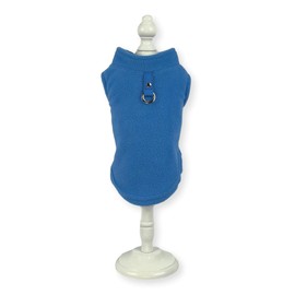 Dog Fleece Harness Vest Jumper Sweater Coat for Small Breed Dogs, (Medium, Blue)