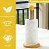 Wooden Kitchen Roll Holder, 2Pcs Wooden Paper Towel Holder, Sturdy