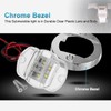 Partsam 4 Pcs 3 Inch Round White LED Marine Boat