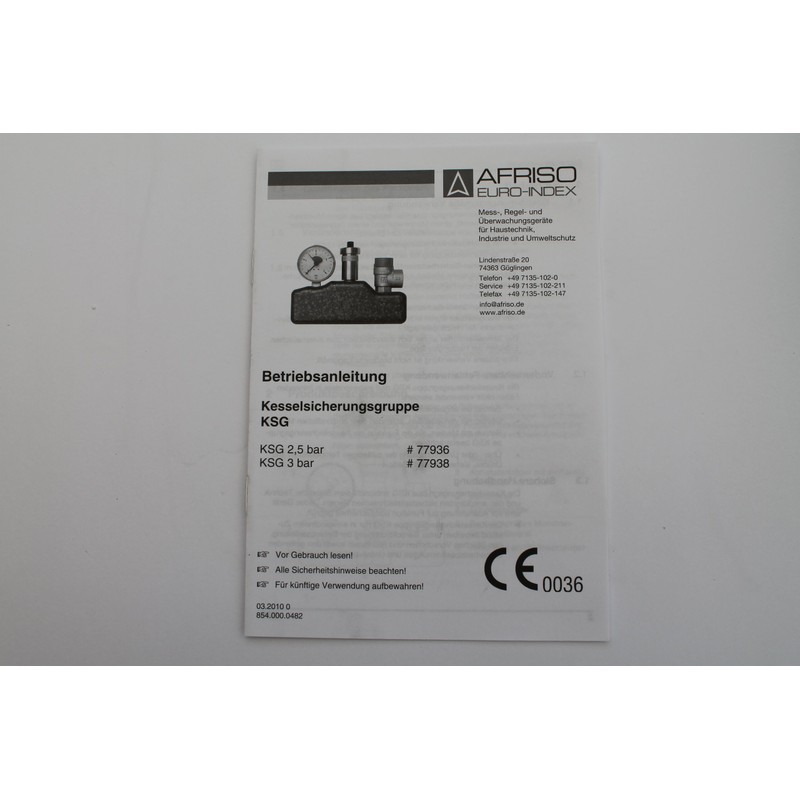 Afriso Euro Index Boiler Safety Group with Insulation