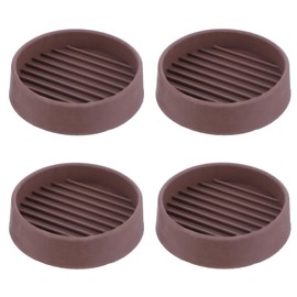 2x2" Furniture Caster Cups Round Rubber Furniture Pads, Non Slip Gripper Furniture Feet Anti Skid Furniture Coasters Bed Stopper Floor Legs Protectors Table Chair Stoppers(Brown)