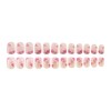 24 Pcs Valentines Square Press on Nails Short Fake Nails
