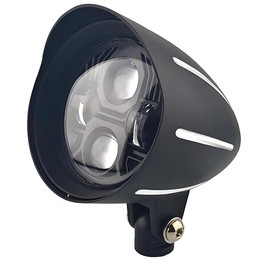 Boldness Motorcycle 4.5inches Aluminum Tri Bar Visor Alloy LED Headlight Lamps High/Low Beam For Chopper Bobber Cafe Racer