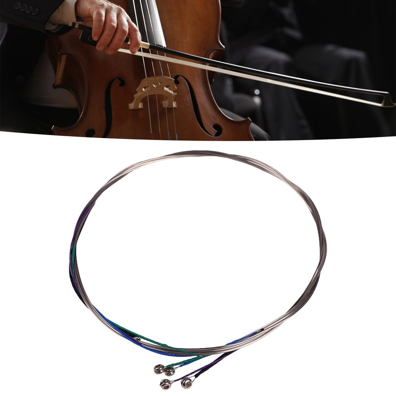 Cello Strings Full Set Steel Core 4/4 Replacement Parts Musical
