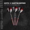 KOTO Tribute Darts 14 G, Silver & Red, Darts Set